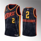 Men's Oklahoma City Thunder #2 Shai Gilgeous-Alexander Black 2023/24 City Edition Stitched Jersey