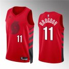 Men's Portland Trail Blazers #11 Malcolm Brogdon Red Statement Edition Stitched Basketball Jersey