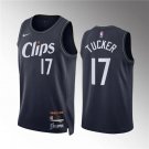 Men's Los Angeles Clippers #17 P.j. Tucker Navy 2023/24 City Edition Stitched Basketball Jersey