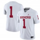 Men's Oklahoma Sooners #1 White Away Game Jersey