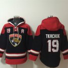 Men's Florida Panthers #19 Matthew Tkachuk Black/Red Lace-Up Pullover Hoodie Jersey