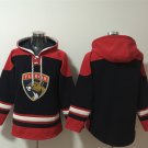 Men's Florida Panthers Blank Black/Red Lace-Up Pullover Hoodie Jersey
