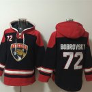 Men's Florida Panthers #72 Sergei Bobrovsky Black/Red Lace-Up Pullover Hoodie Jersey