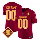 Custom Washington Commanders Burgundy 2023 F.U.S.E. 90th Anniversary Vapor Limited Stitched Jersey