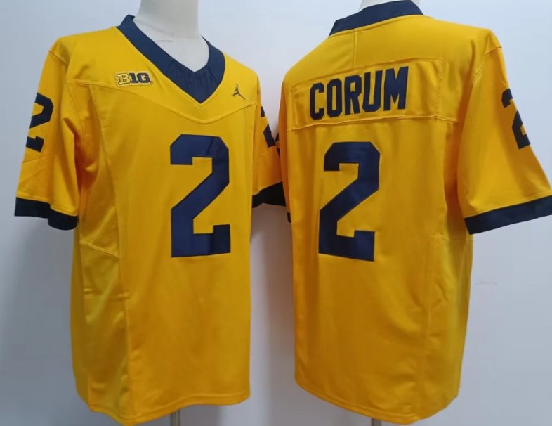 Men's Michigan Wolverines #2 Blake Corum Gold 2023 F.U.S.E. Limited ...