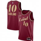 Men's Cleveland Cavaliers #10 Darius Garland Wine 2023/24 City Edition Stitched Jersey