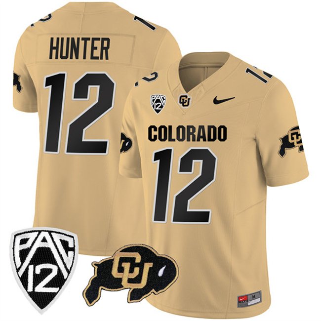 Colorado Buffaloes #12 Travis Hunter Gold 2023 F.U.S.E. With PAC-12 ...