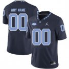 Custom North Carolina Tar Heels Navy Any Name And Number Stitched Football Jersey