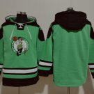 Men's Boston Celtics Blank Green Lace-Up Pullover Hoodie Jersey