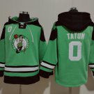 Men's Boston Celtics #0 Jayson Tatum Green Lace-Up Pullover Hoodie Jersey