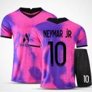 Men's Paris Saint-Germain #10 Neymar Jr Pink Soccer Jersey Suit
