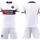 Paris Saint-Germain Custom Any Name And Number 2023/24 White Away Soccer Jersey Suit