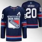 Men's New York Rangers #20 Chris Kreider Navy Stitched Hockey Jersey