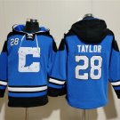 Men's Indianapolis Colts #28 Jonathan Taylor Blue Ageless Must-Have Lace-Up Pullover Hoodie Jersey