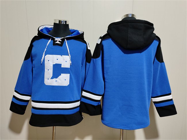 Men's Indianapolis Colts Blank Blue Ageless Must-Have Lace-Up Pullover Hoodie Jersey