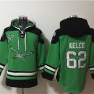 Men's Philadelphia Eagles #62 Jason Kelce Green Ageless Must-Have Lace-Up Pullover Hoodie Jersey
