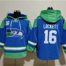 Men's Seattle Seahawks #16 Tyler Lockett Royal Ageless Must-Have Lace-Up Pullover Hoodie