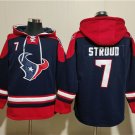 Men's Houston Texans #7 C.J. Stroud Navy Ageless Must-Have Lace-Up Pullover Hoodie