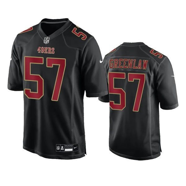 San Francisco 49ers #57 Dre Greenlaw Carbon Black 2024 Fashion Stitched ...