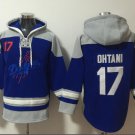 Men's Los Angeles Dodgers  #17 Shohei Ohtani Royal Lace Up Pullover Jersey Hoodie