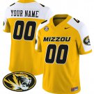 Custom Missouri Tigers Gold/White 2023 F.U.S.E. Vapor Limited Football Stitched Jersey