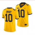 Michigan Wolverines #10 Tom Brady Gold Limited Stitched Football Jersey