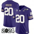Washington Huskies #20 Tybo Rogers Purple F.U.S.E. With 2024 Patch Stitched Football Jersey