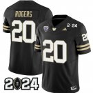 Washington Huskies #20 Tybo Rogers Black F.U.S.E. With 2024 Patch Stitched Football Jersey