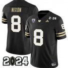 Washington Huskies #8 Will Nixon Black F.U.S.E. With 2024 Patch Stitched Football Jersey
