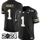 Washington Huskies #1 Rome Odunze Black F.U.S.E. With 2024 Patch Stitched Football Jersey