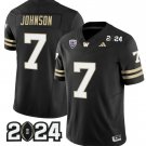 Washington Huskies #7 Dillon Johnson Black F.U.S.E. With 2024 Patch Stitched Football Jersey