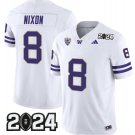 Washington Huskies #8 Will Nixon White F.U.S.E. With 2024 Patch Stitched Football Jersey