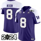 Washington Huskies #8 Will Nixon Purple White F.U.S.E. With 2024 Patch Stitched Football Jersey