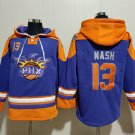 Men's Phoenix Suns #13 Steve Nash Purple Ageless Must-Have Lace-Up Pullover Hoodie Jersey