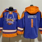 Men's Phoenix Suns #1 Devin Booker Purple Ageless Must-Have Lace-Up Pullover Hoodie Jersey