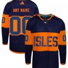 Custom New York Islanders Any Name And Number Navy 2024 Stadium Series Stitched Hockey Jersey