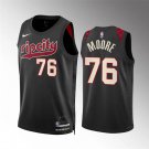 Men's Portland Trail Blazers #76 Taze Moore Black 2023/24 City Edition Stitched Jersey