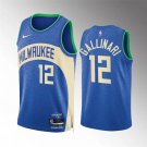 Men's Milwaukee Bucks #12 Danilo Gallinari 2023/24 Blue City Edition Stitched Basketball Jersey