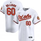 Baltimore Orioles #60 Sam Hilliard White Home 2024 Limited Cool Base Stitched Baseball Jersey