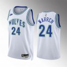 Minnesota Timberwolves #24 Tj Warren White 2023/24 Classic Edition Stitched Jersey
