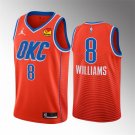 Oklahoma City Thunder #8 Jalen Williams Orange Statement Edition Stitched Basketball Jersey