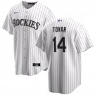 Colorado Rockies #14 Ezequiel Tovar White Cool Base Stitched Baseball Jersey