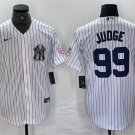 New York Yankees #99 Aaron Judge White Cool Base Stitched Baseball Jersey