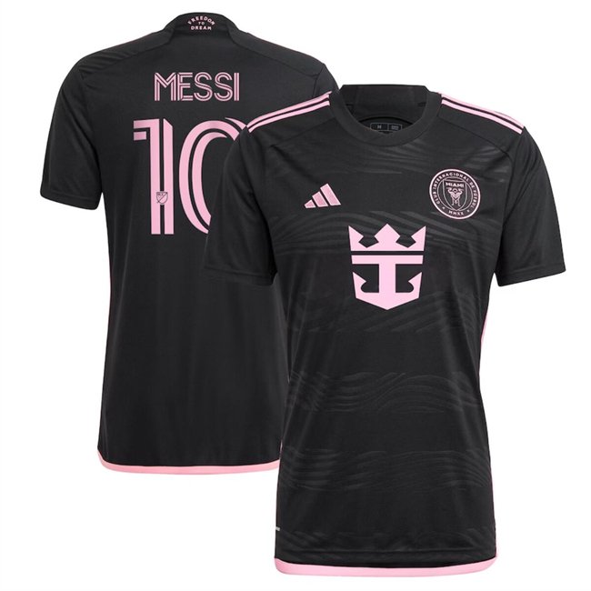 Inter Miami CF #10 Lionel Messi Black 2024-25 Away Soccer Jersey