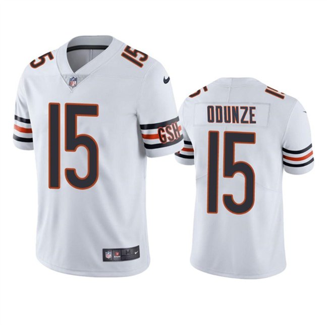 Chicago Bears #15 Rome Odunze White 2024 Draft Vapor Stitched Football ...