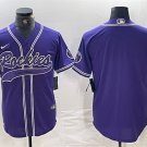 Colorado Rockies Blank Purple Cool Base Stitched Baseball Jersey