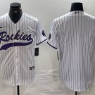 Colorado Rockies Blank White Cool Base Stitched Baseball Jersey
