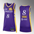 Los Angeles Sparks #8 Cameron Brink Purple 2024 Rebel Edition Stitched Basketball Jersey