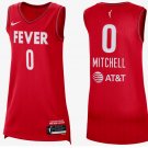 Indiana Fever #0 Kelsey Mitchell Red Unisex Rebel Edition Stitched Jersey
