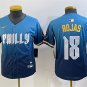 Philadelphia Phillies #18 Johan Rojas Blue 2024 City Connect Limited Stitched Jersey